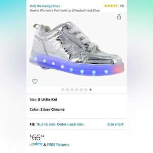 Size 8 multiflashing colored settings comes with charger been worn twice